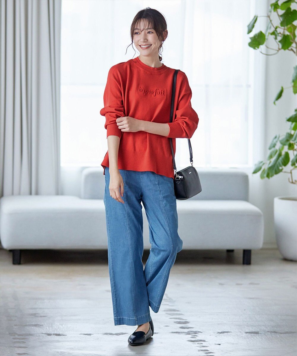 Tiaclasse 【洗える】エンボスロゴニットプルオーバー 