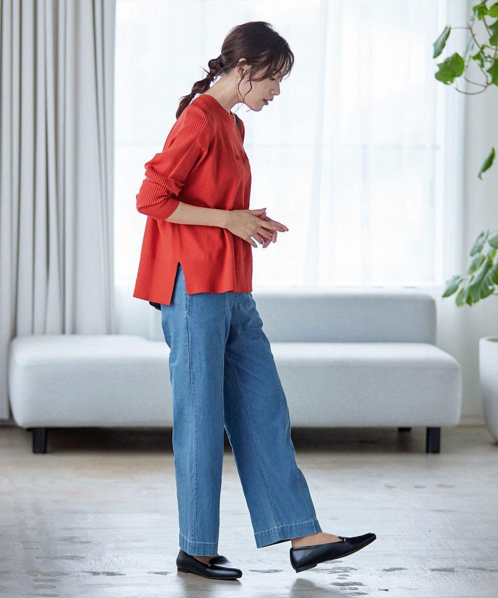 Tiaclasse 【洗える】エンボスロゴニットプルオーバー 