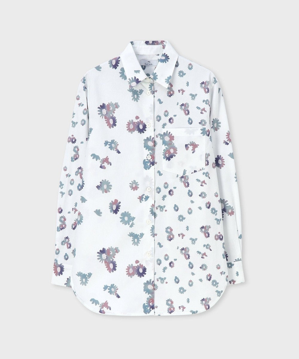 Paul Smith Chamomile Floral ミックス シャツ ホワイト