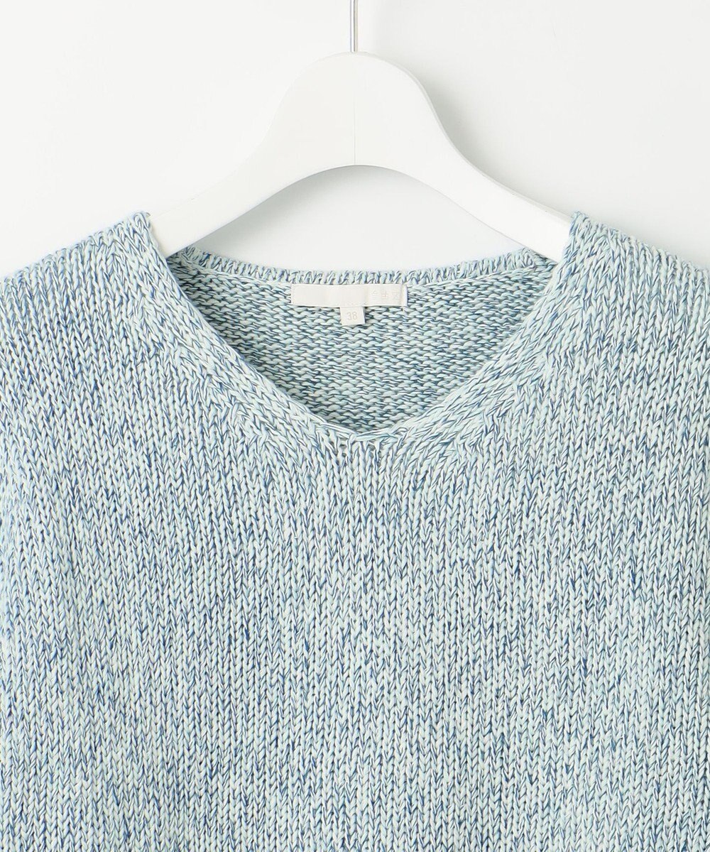 自由区 【洗える】カラーミックスリネン ニット 