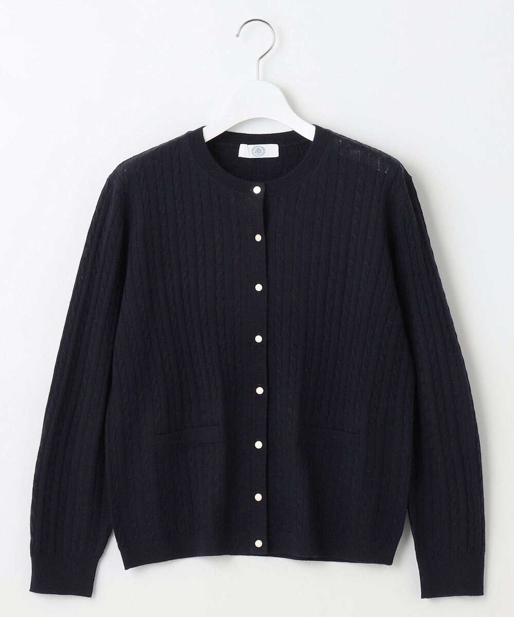 J.PRESS LADIES 【洗える】KNIT BASIC クルーネック カーディガン 