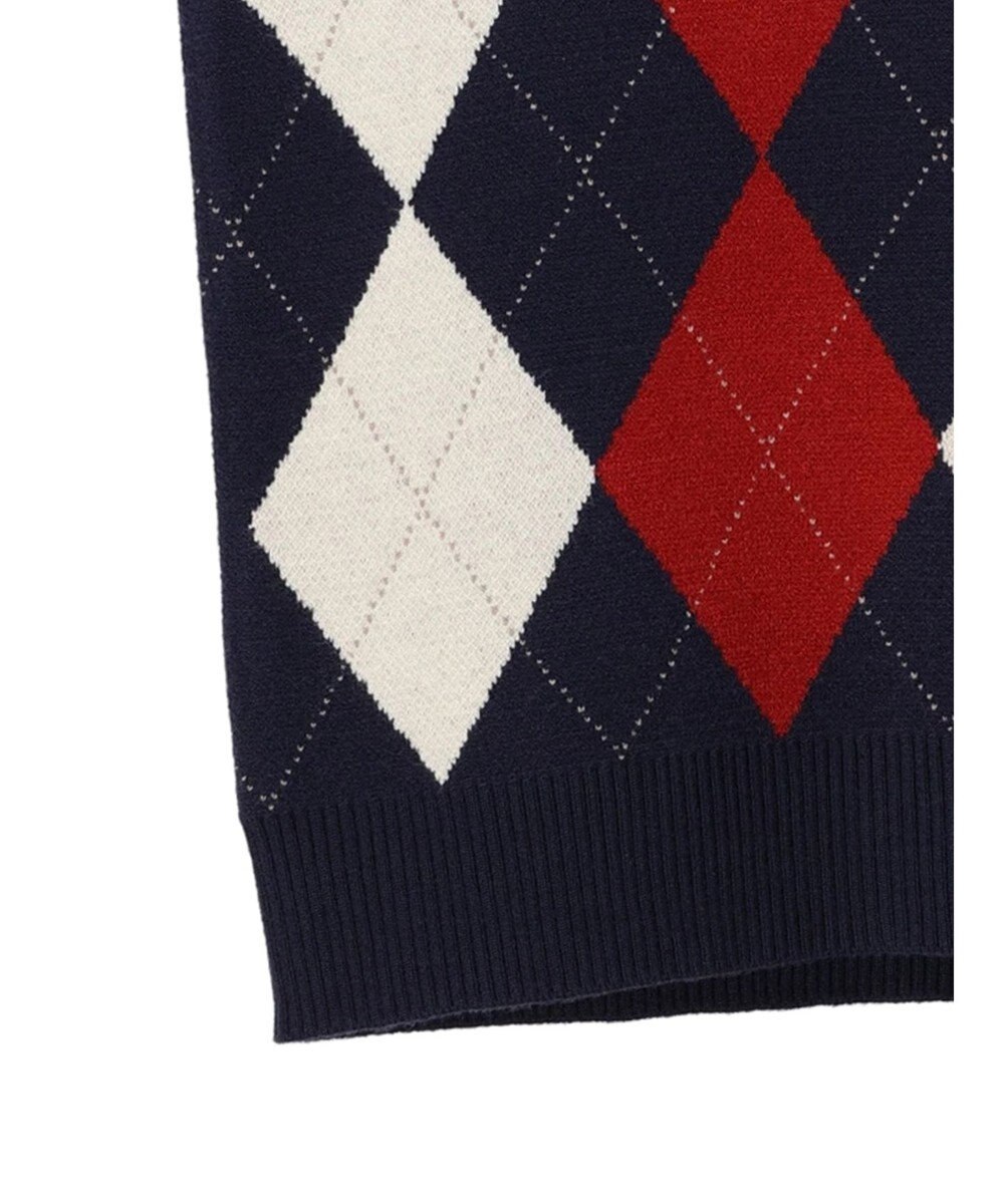 earth music&ecology アーガイルニットベスト 