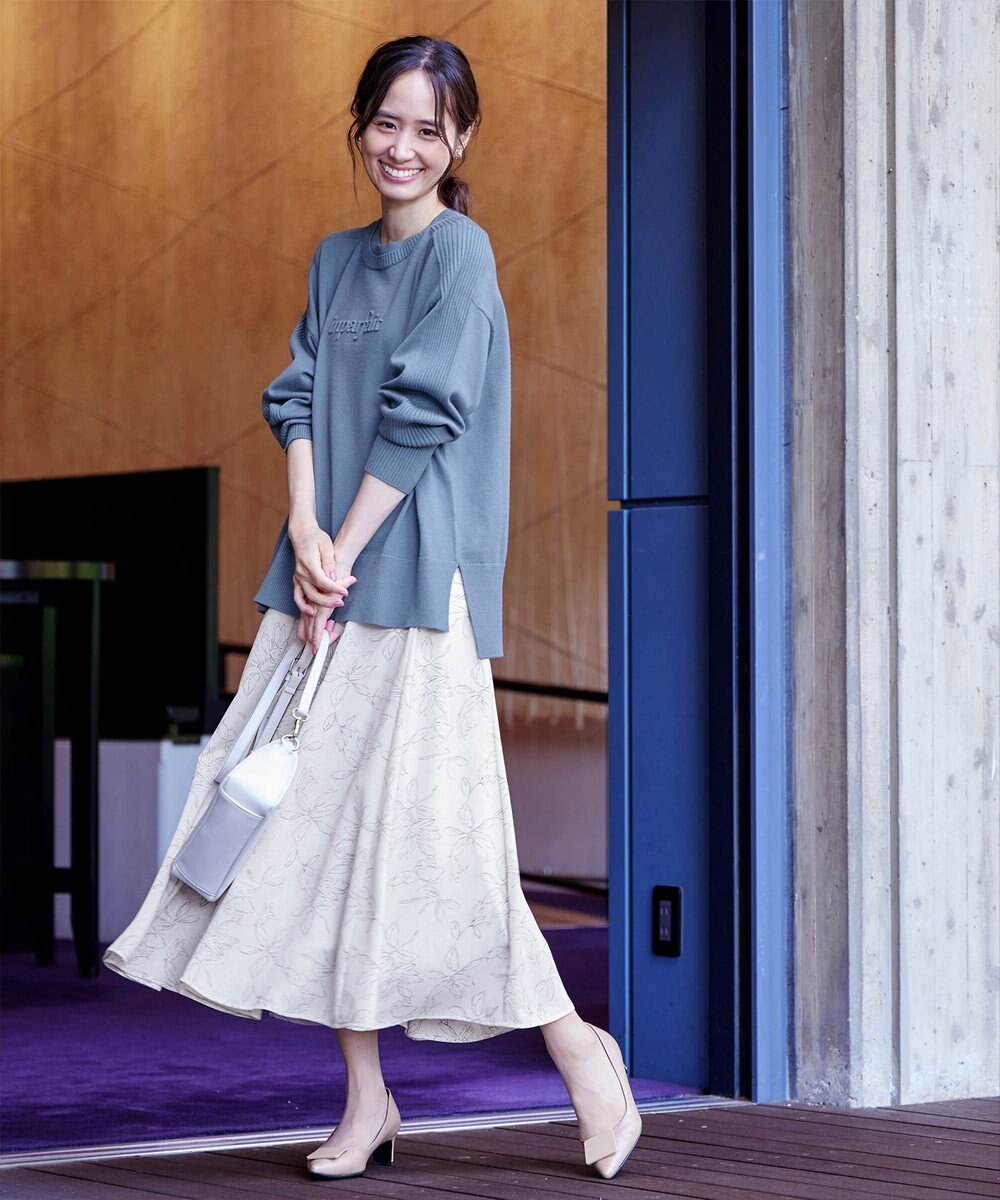 Tiaclasse 【洗える】エンボスロゴニットプルオーバー 