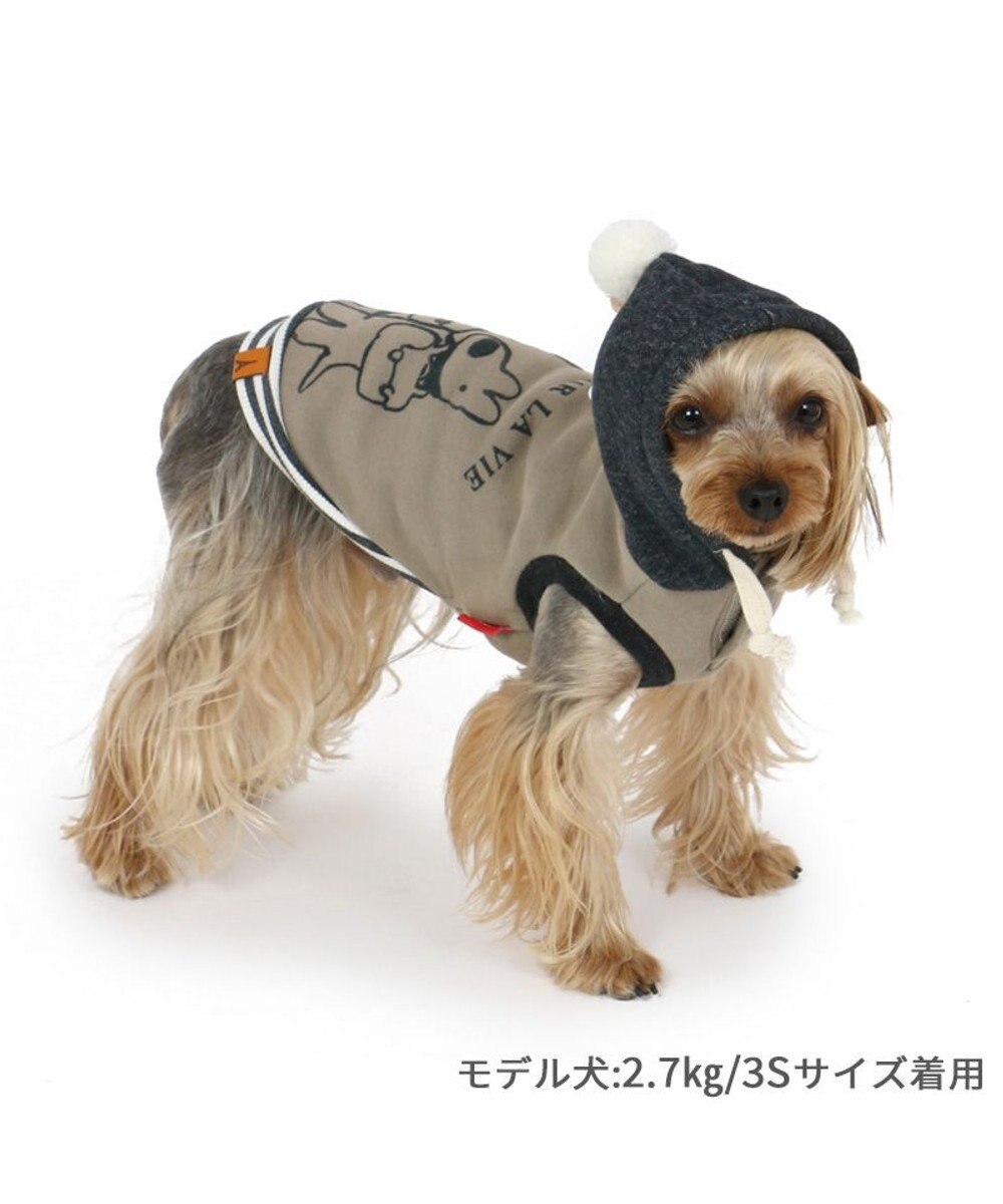 PET PARADISE リサとガスパール モノクロ パーカー 【小型犬】 