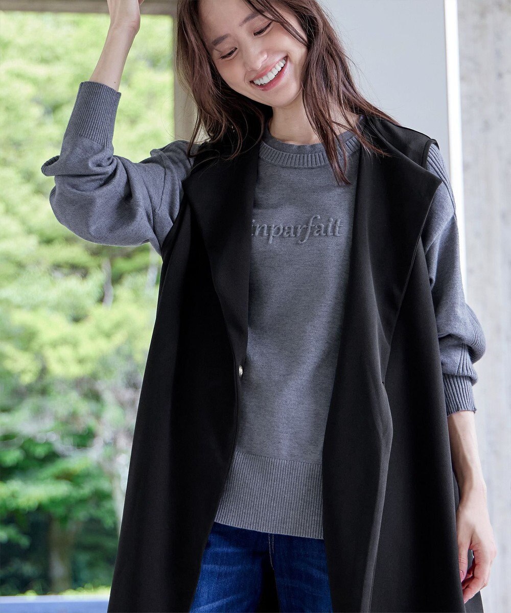 Tiaclasse 【洗える】エンボスロゴニットプルオーバー 