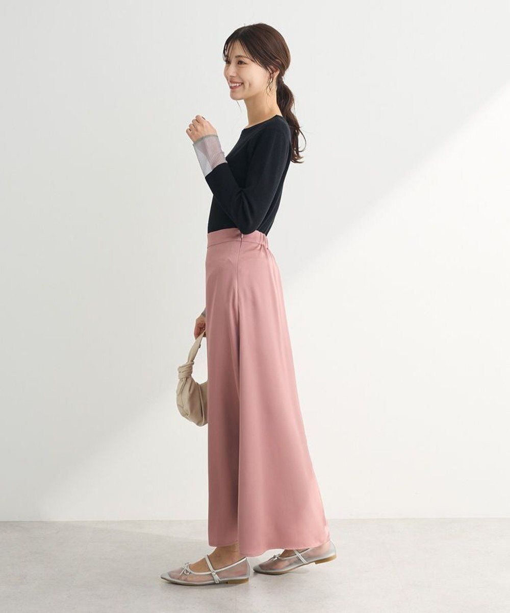 Green Parks アンチピリング袖シアーリブニットプルオーバー 