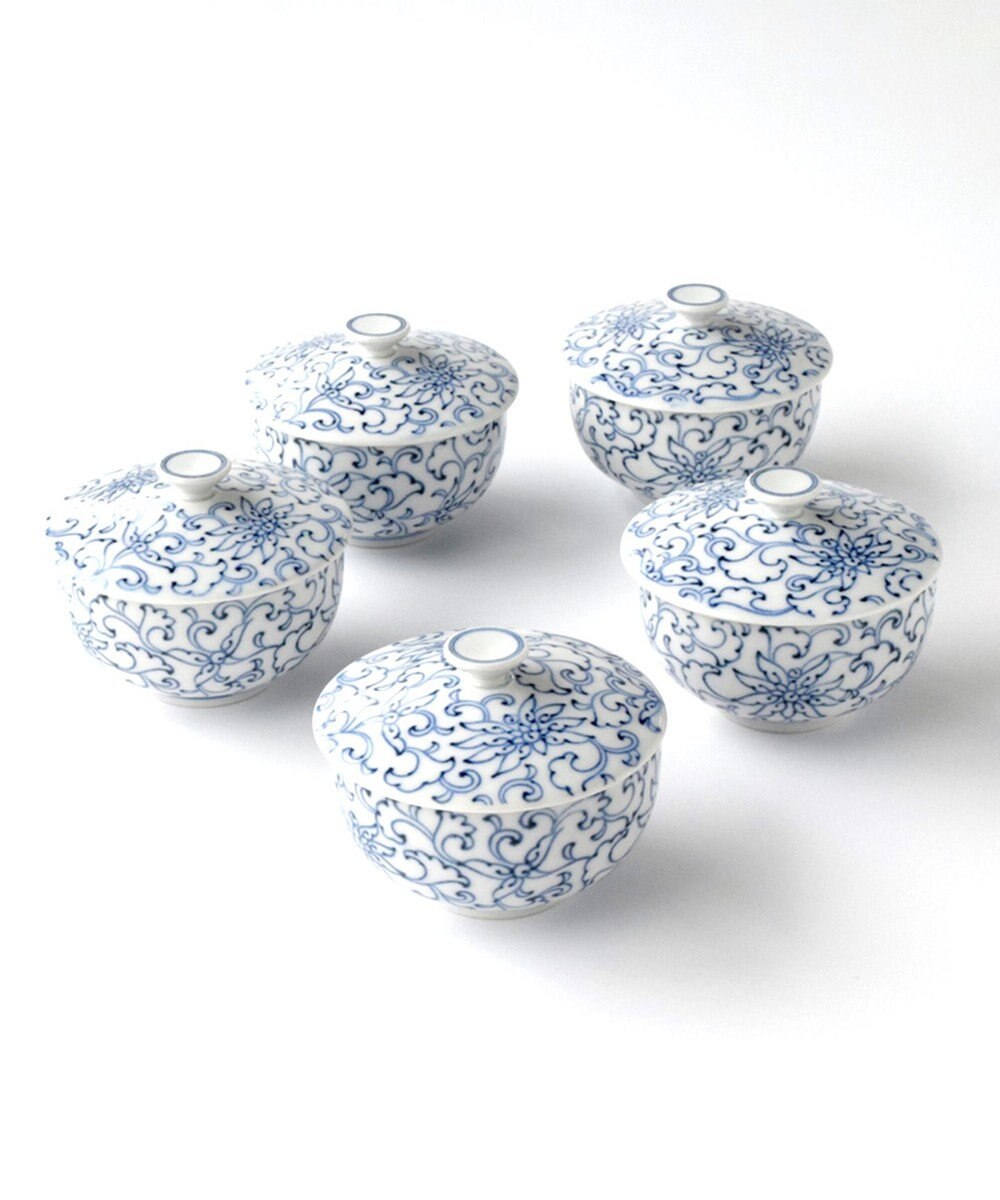 たち吉 【たち吉】京唐草お茶呑茶碗〈５客〉瀬戸焼 