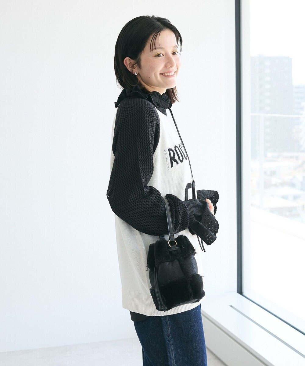 CRAFT STANDARD BOUTIQUE ロゴジャガードメッシュニットプルオーバー 