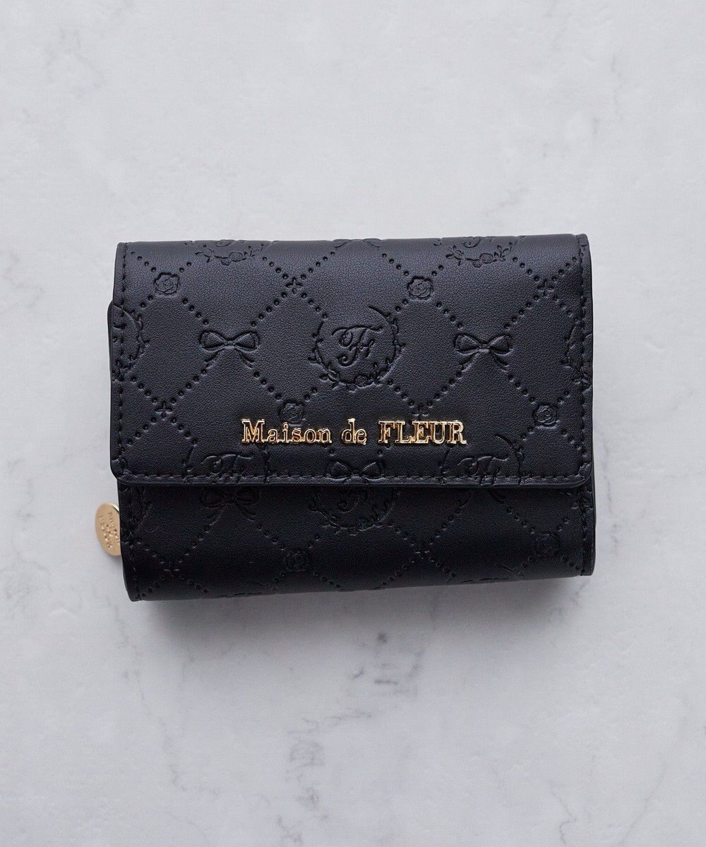 Maison de FLEUR カラーモノグラムウォレット 
