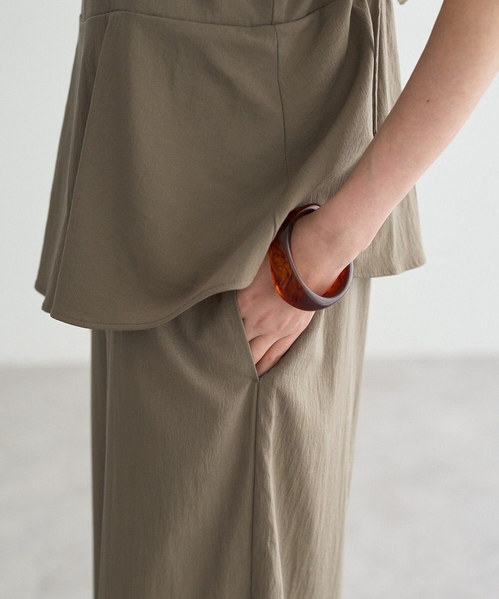 YECCA VECCA ドライタッチペプラムサロペット 