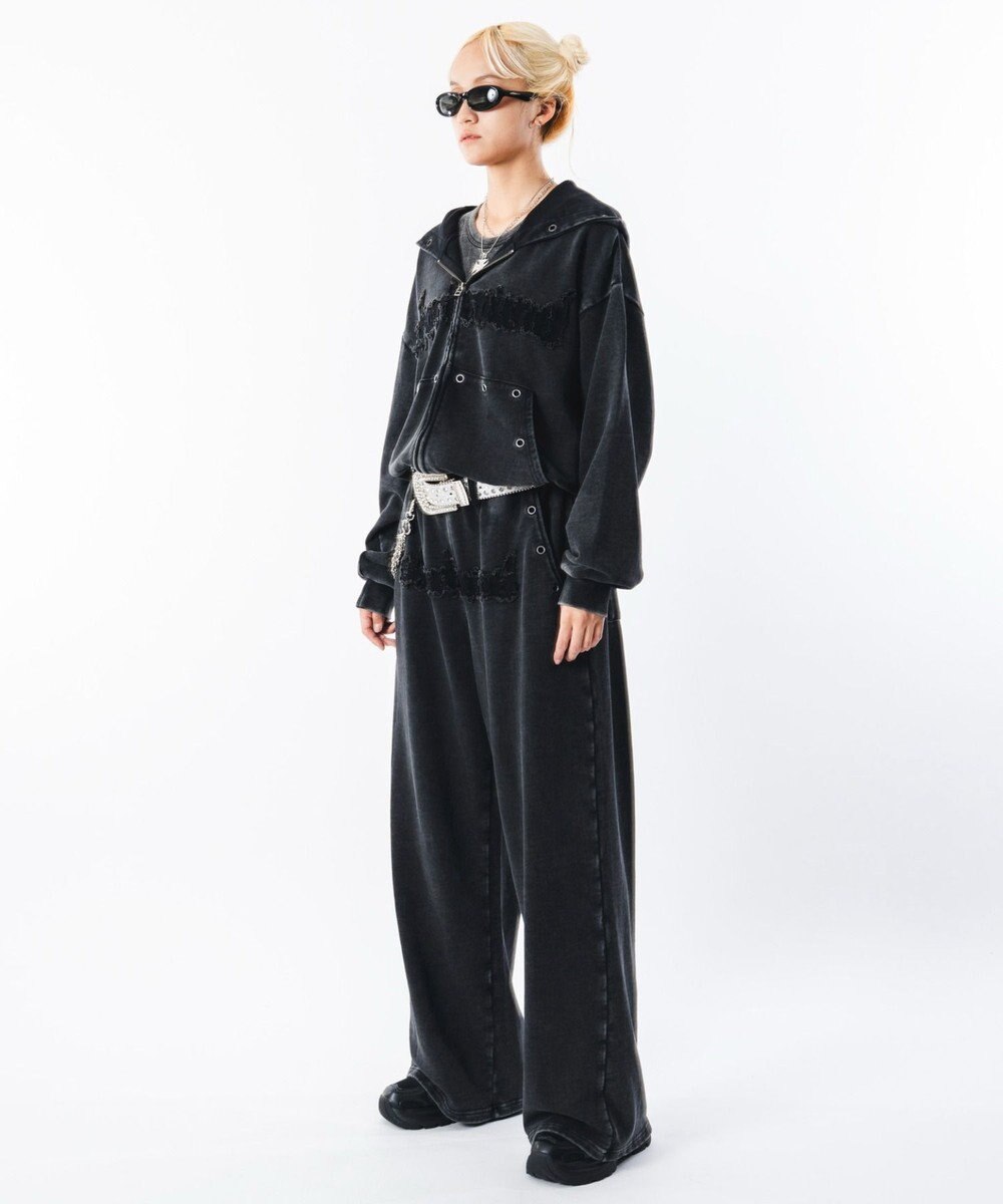 WEGO 【ユニセックス着用ITEM】ブリーチハトメZIPパーカー 