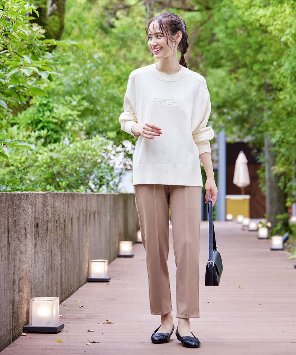 Tiaclasse 【洗える】エンボスロゴニットプルオーバー 