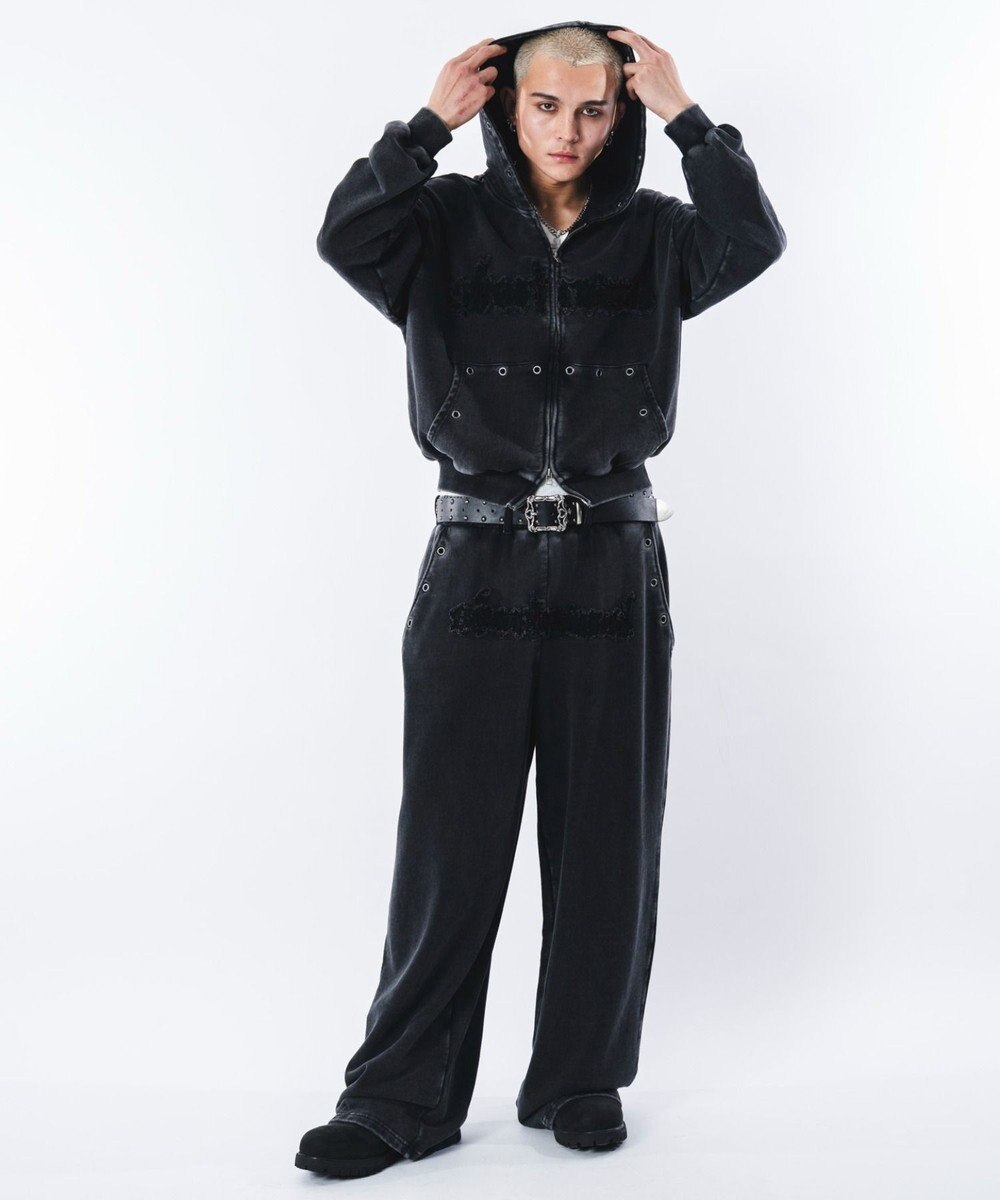 WEGO 【ユニセックス着用ITEM】ブリーチハトメZIPパーカー 