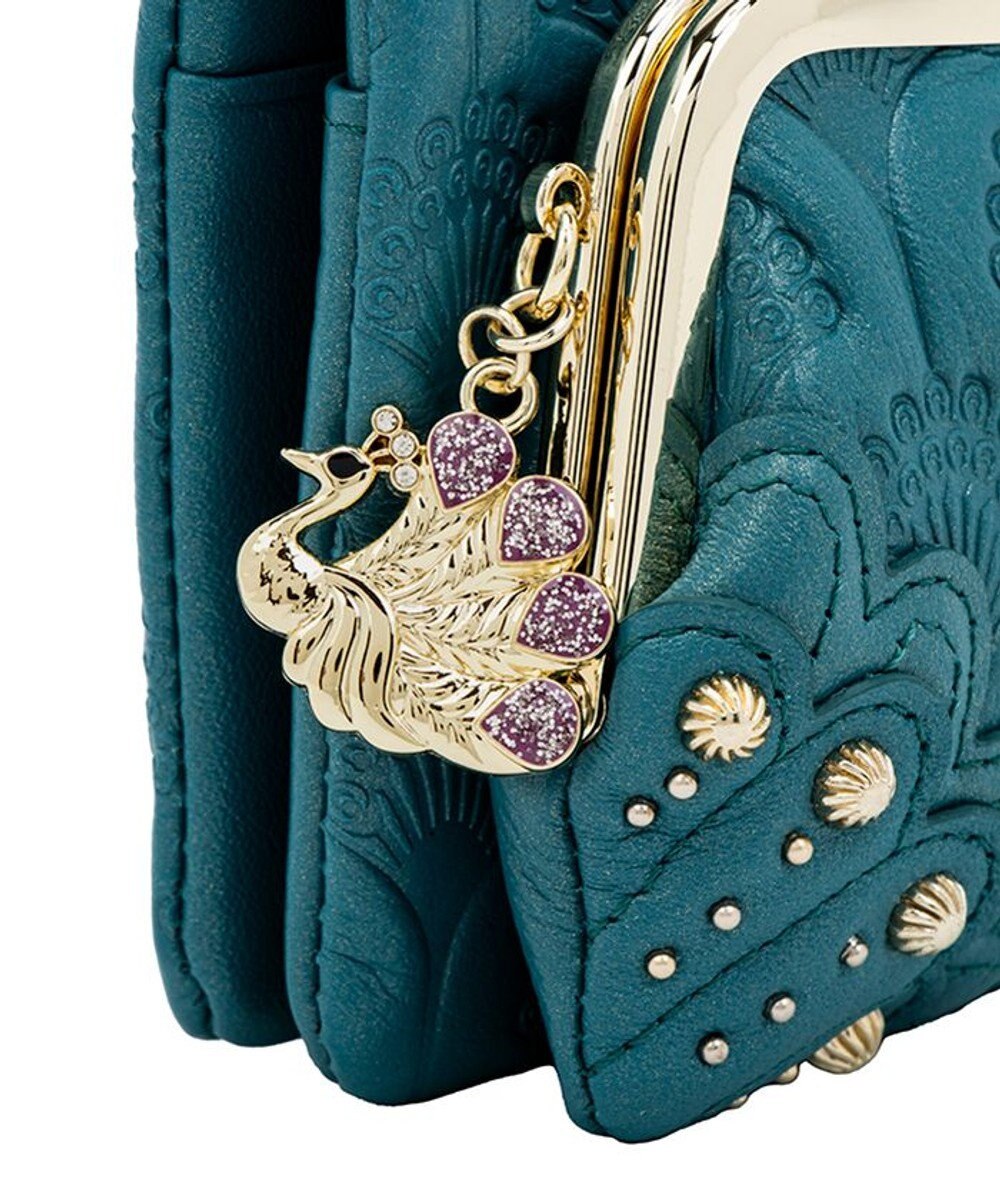 ANNA SUI ピーコック 二つ折り口金財布 
