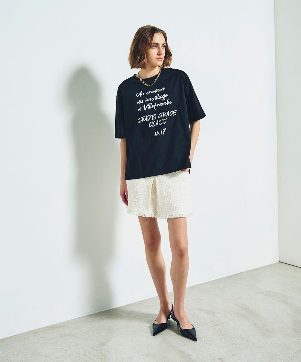 GRACE CONTINENTAL レタードオーバーTシャツ 