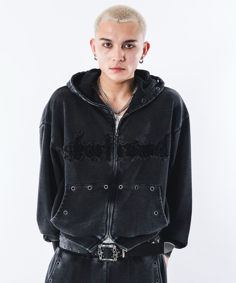 WEGO 【ユニセックス着用ITEM】ブリーチハトメZIPパーカー 