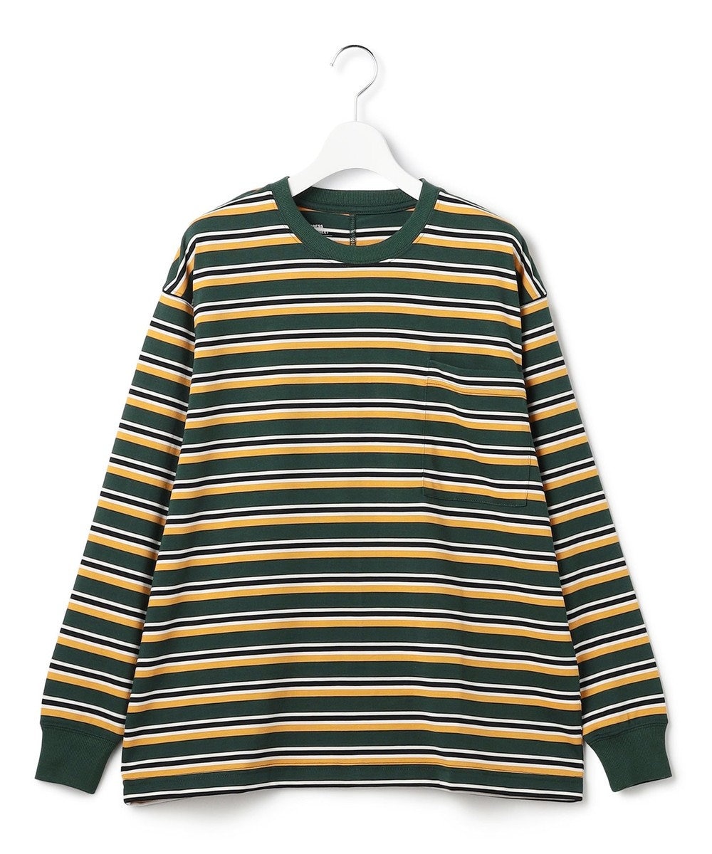 J.PRESS YORK STREET 【WOMEN】ポケットボーダーロングスリーブ Tシャツ 