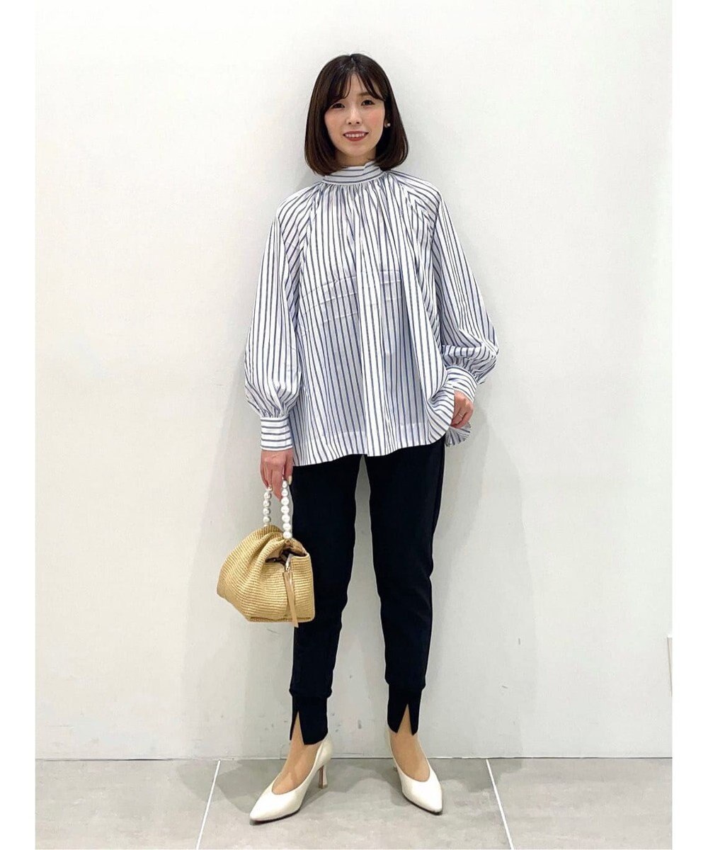 UNFILO イージーケア ギャザーブラウス 