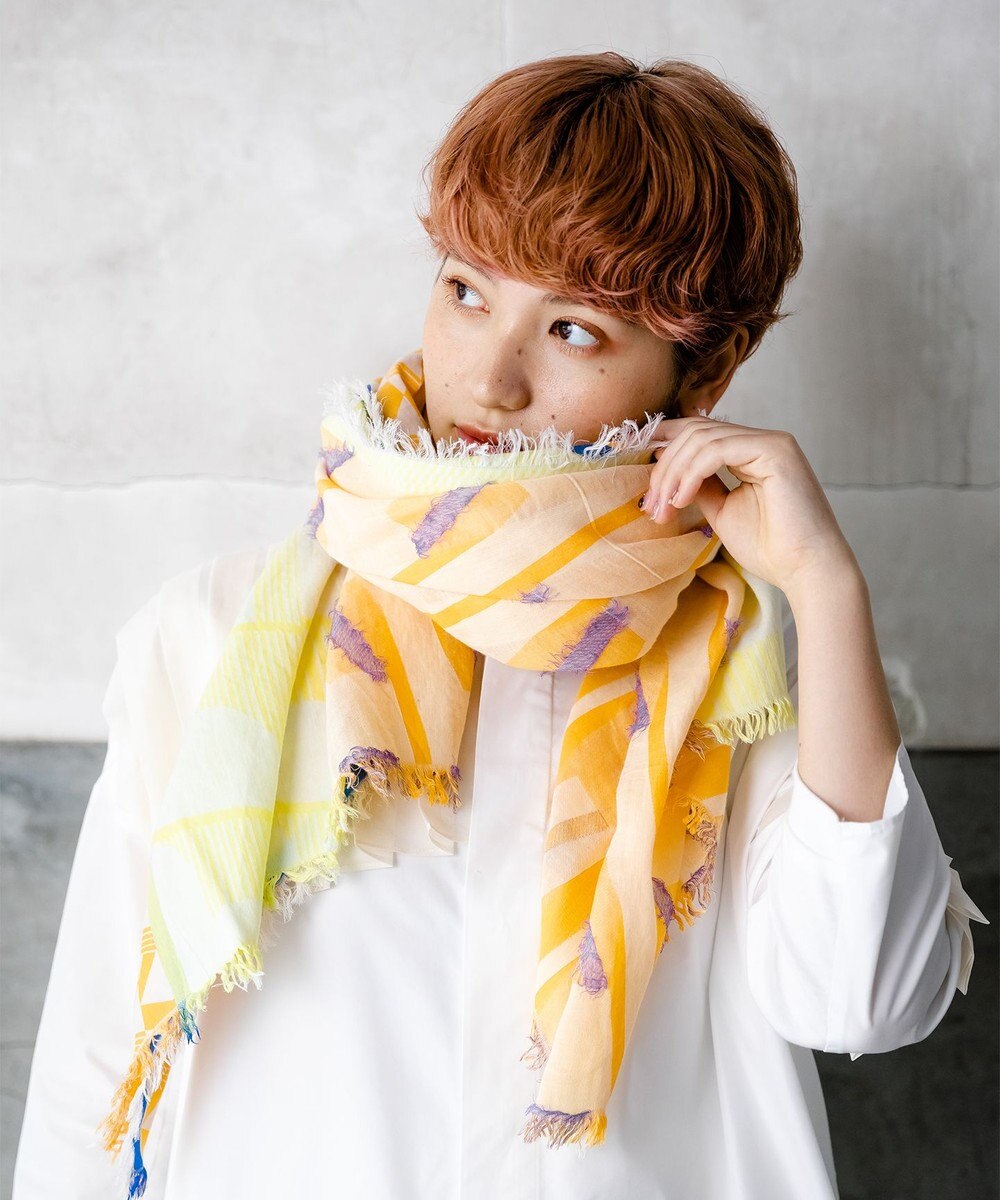 POLS コットン・キュプラ FUSAスカーフ 