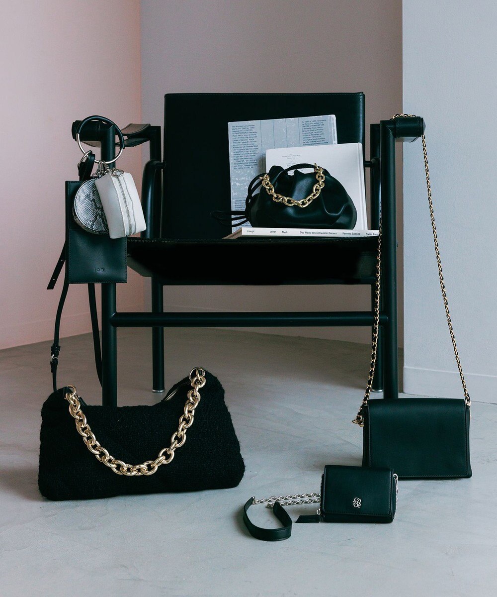 ICB ツイードチェーンバッグ 