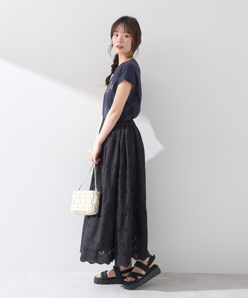 earth music&ecology シフリー刺繍スカート 