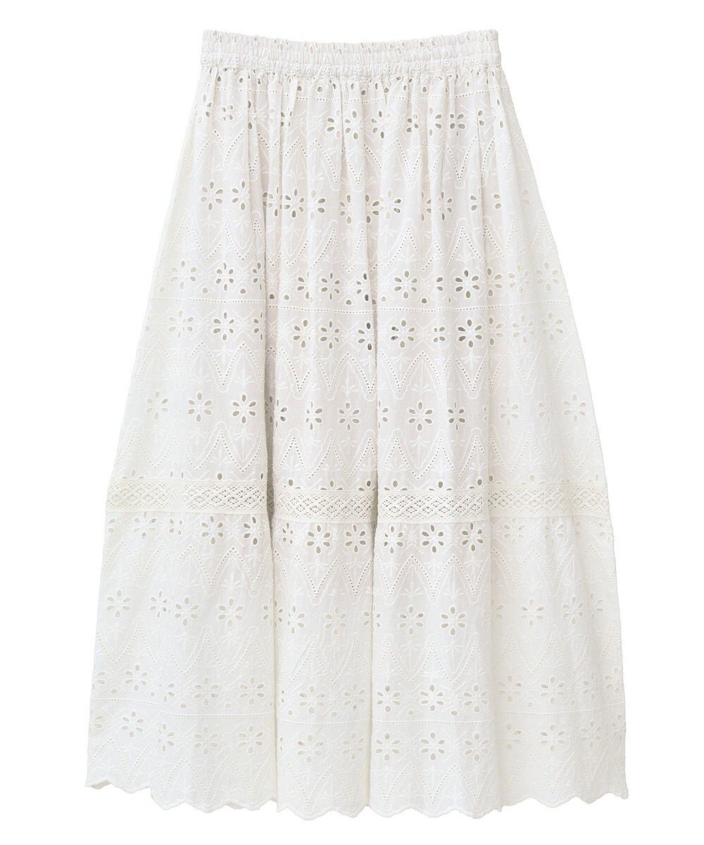 earth music&ecology シフリー刺繍スカート 
