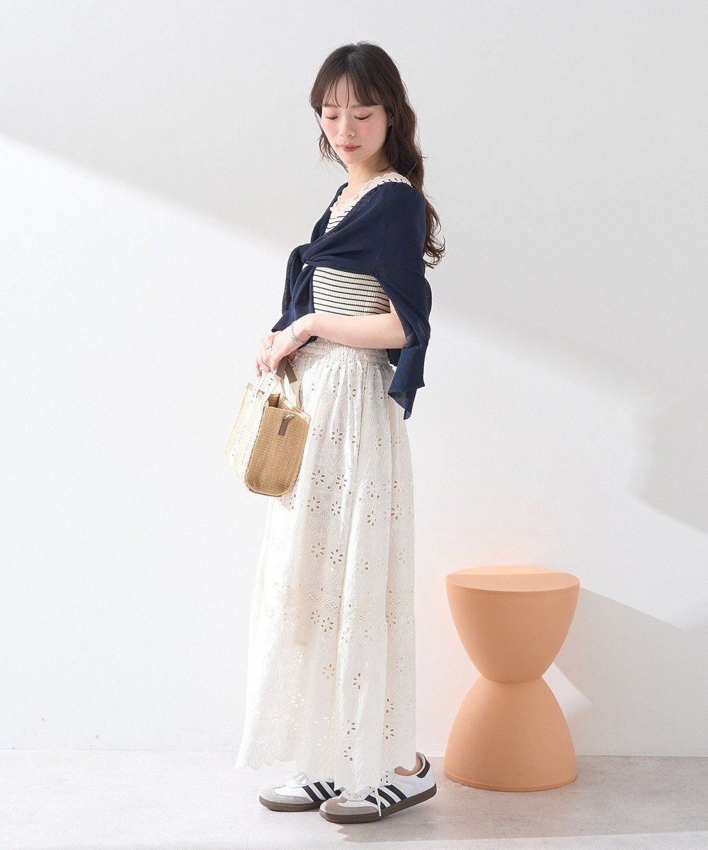 earth music&ecology シフリー刺繍スカート 