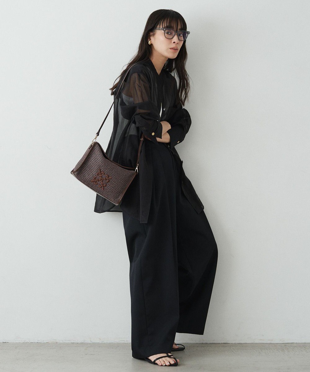 russet ナイロンラフィアショルダーバッグ(CE-1713) 