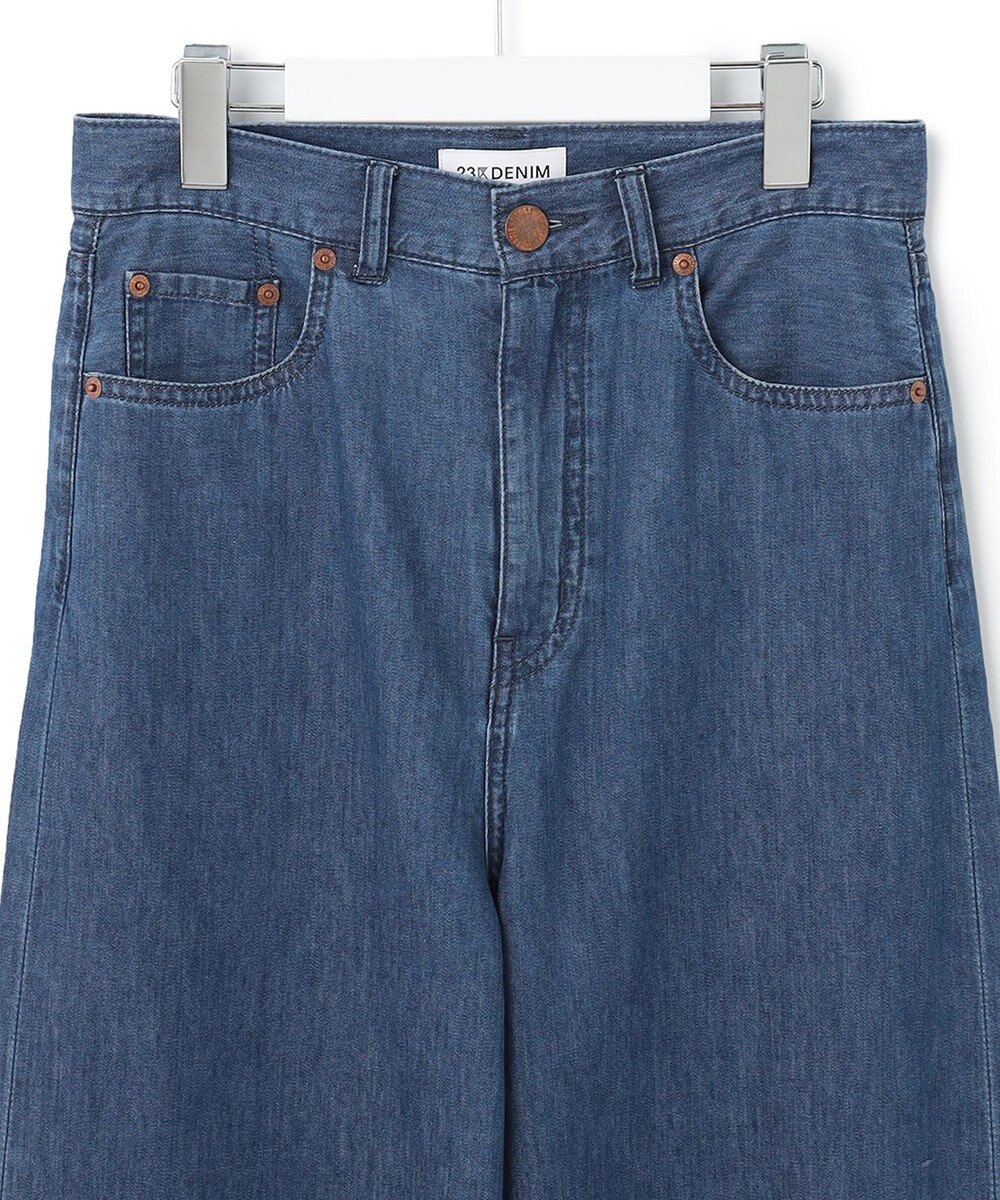 23区 【WEB限定/洗える】23区DENIM ライトダンガリー ワイドパンツ 