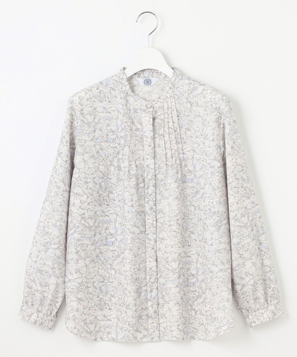 J.PRESS LADIES 【洗える】ポリエチレンスパンブロードフラワープリント ブラウス 