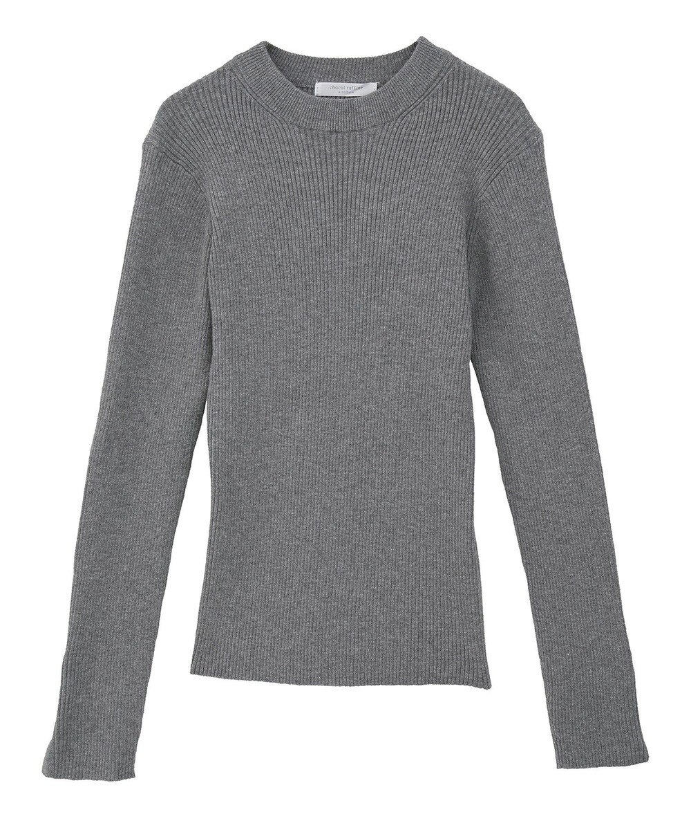 Green Parks もちやわ袖口釦リブニットプルオーバー 