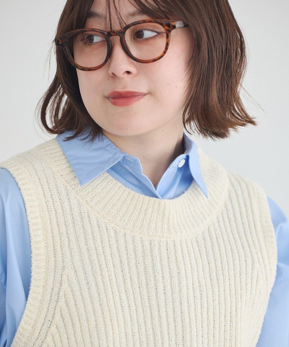 earth music&ecology クルーネックニットベスト 