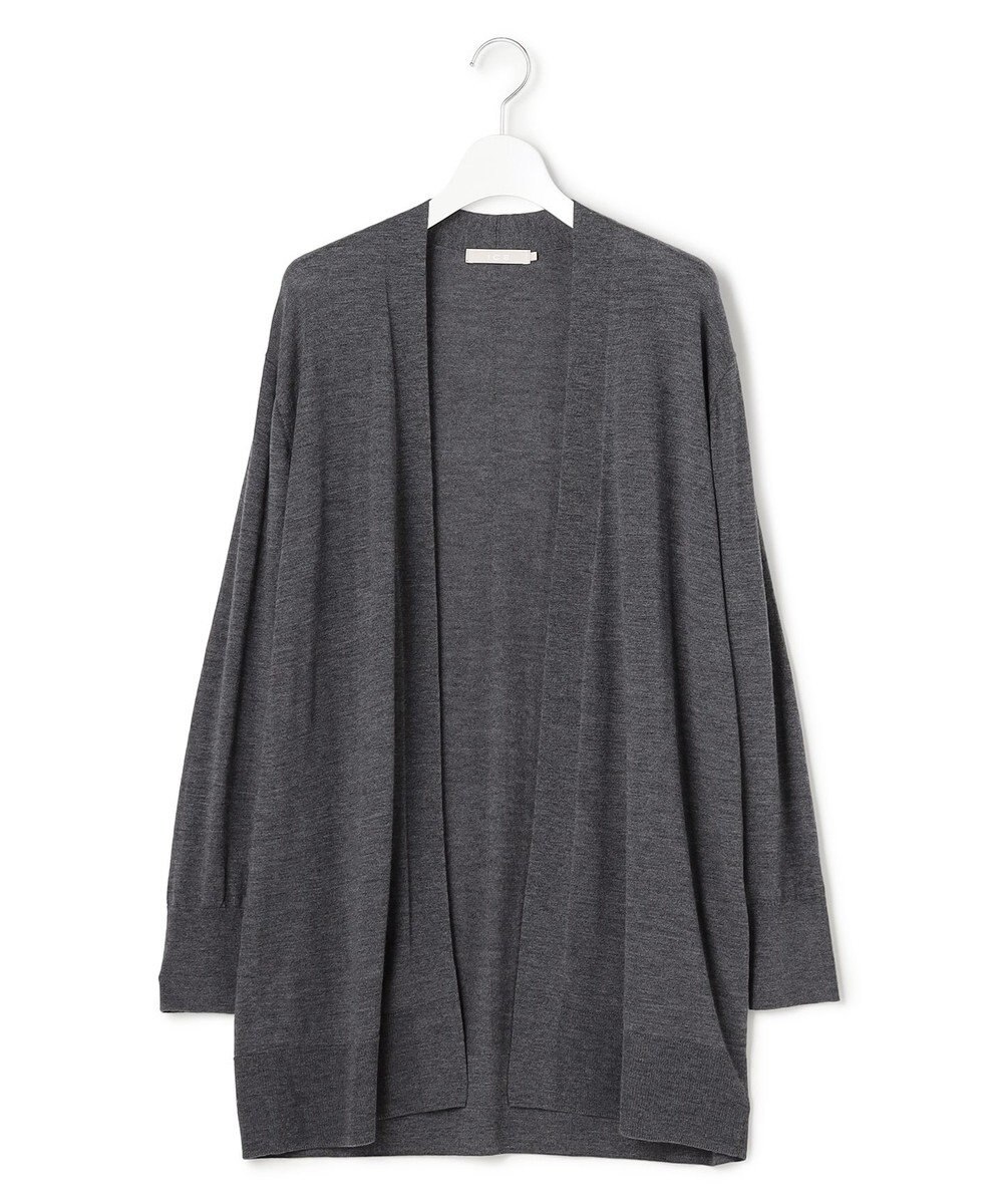 ICB L 【洗える】コンパクトファインウール ロングカーディガン 