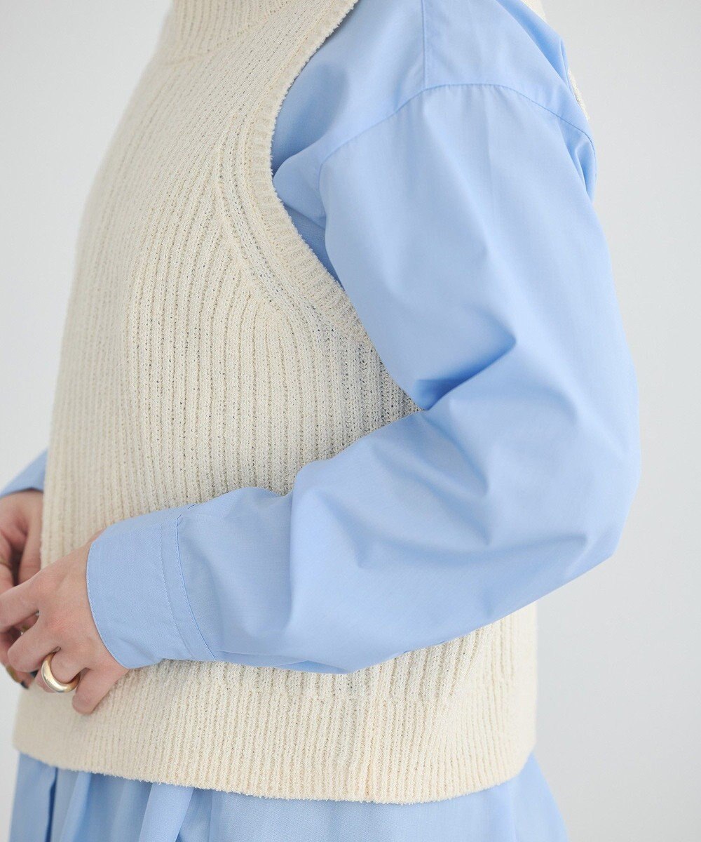 earth music&ecology クルーネックニットベスト 