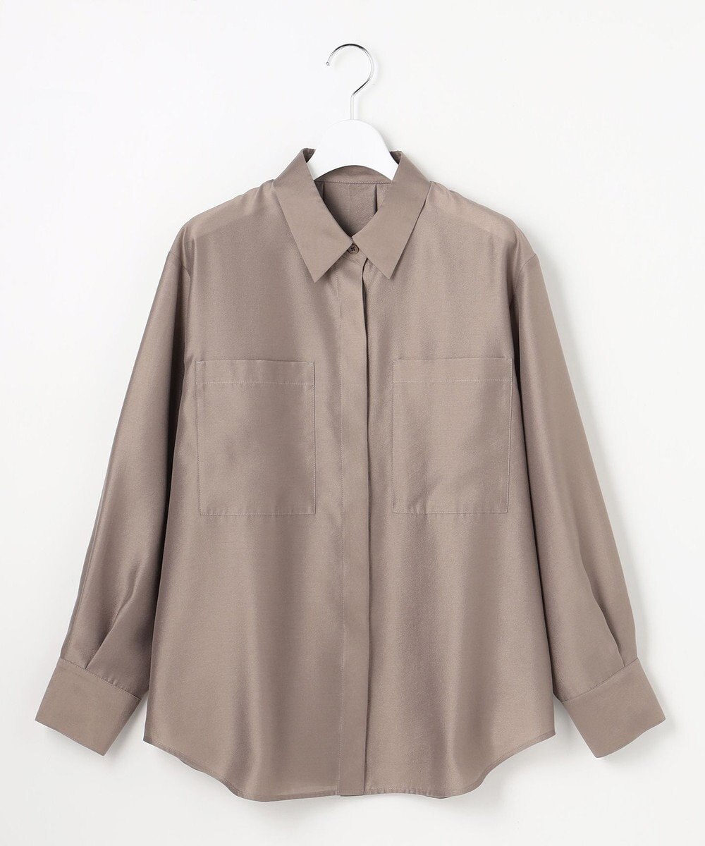 自由区 L シャイニーオーガンジーシアー シャツ 