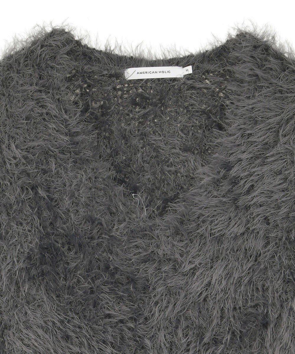 AMERICAN HOLIC Vネックシャギーニットプルオーバー 