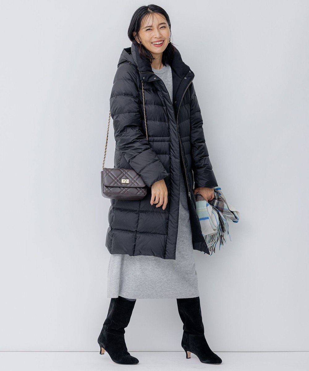 23区 【洗える】ウールカシミヤ ニットワンピース 