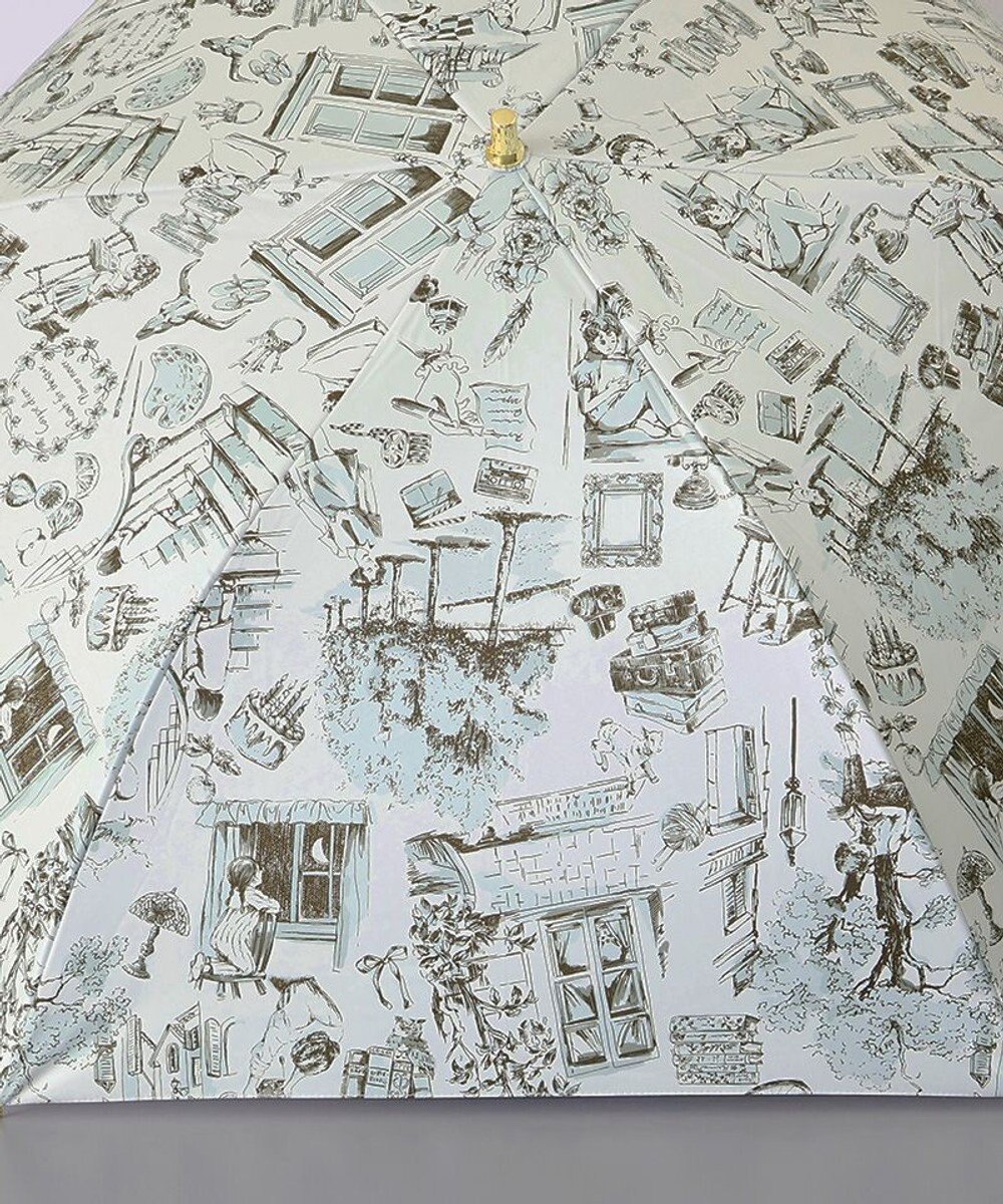 AURORA 【 Beaurance （ビューランス）】サマーシールド プリント夢が棲む場所　晴雨兼用傘（折りたたみ傘） 