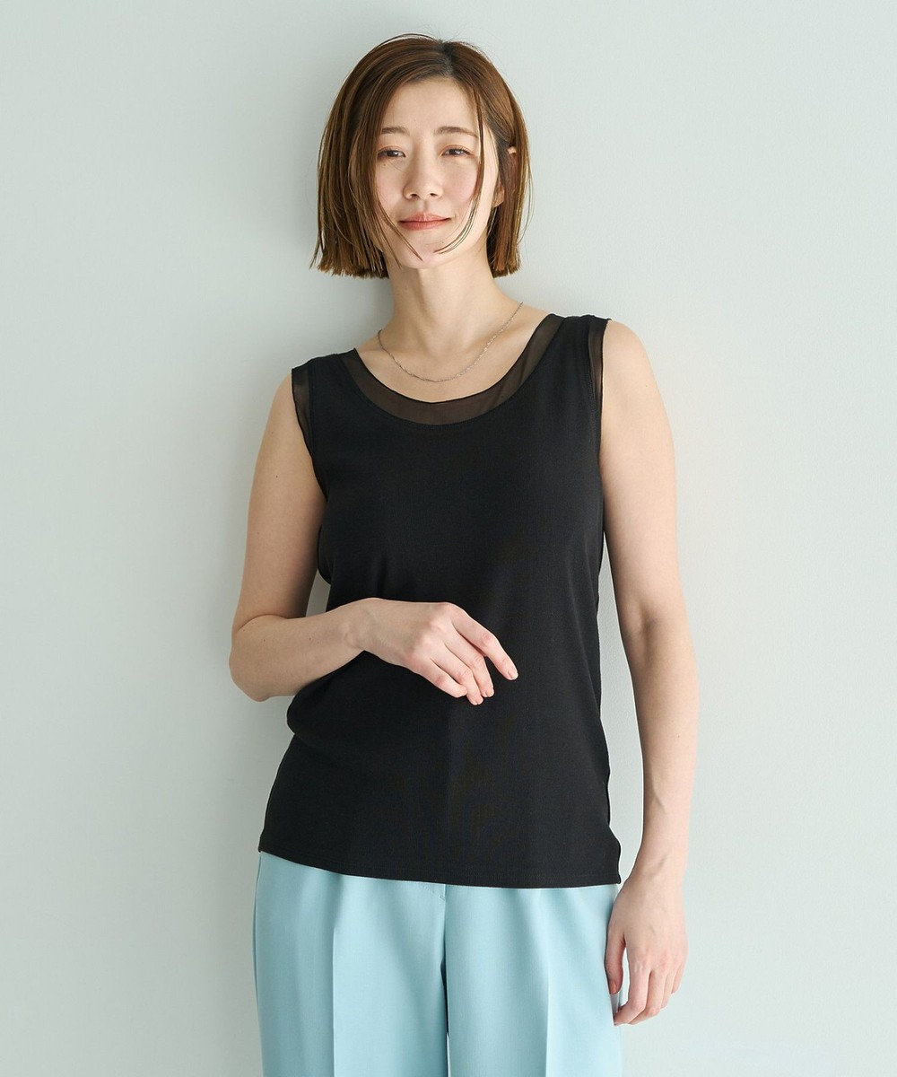 YECCA VECCA チュールMIXリブインナー 