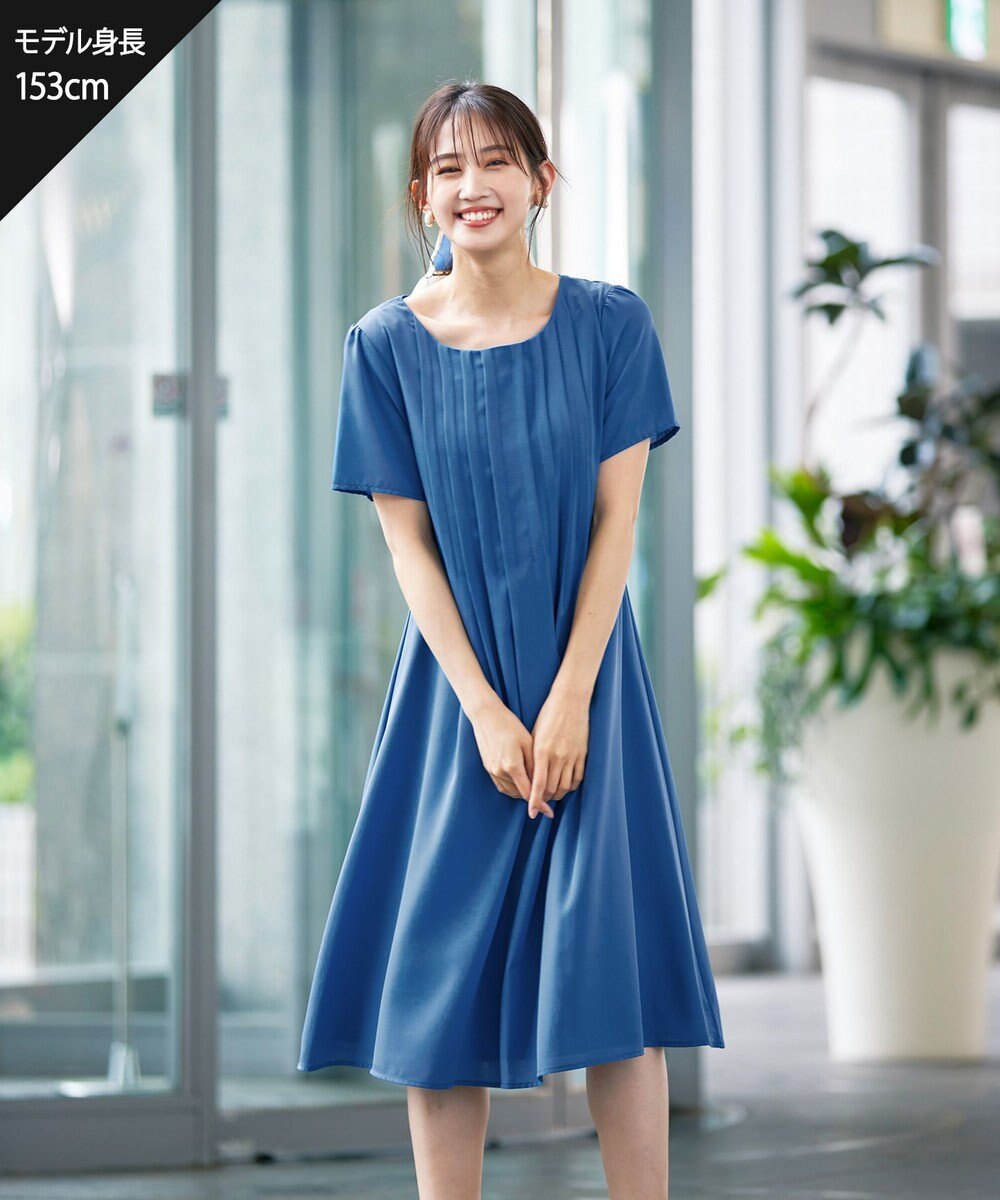 Tiaclasse 【洗える】スタイルアップも叶うピンタックワンピース 