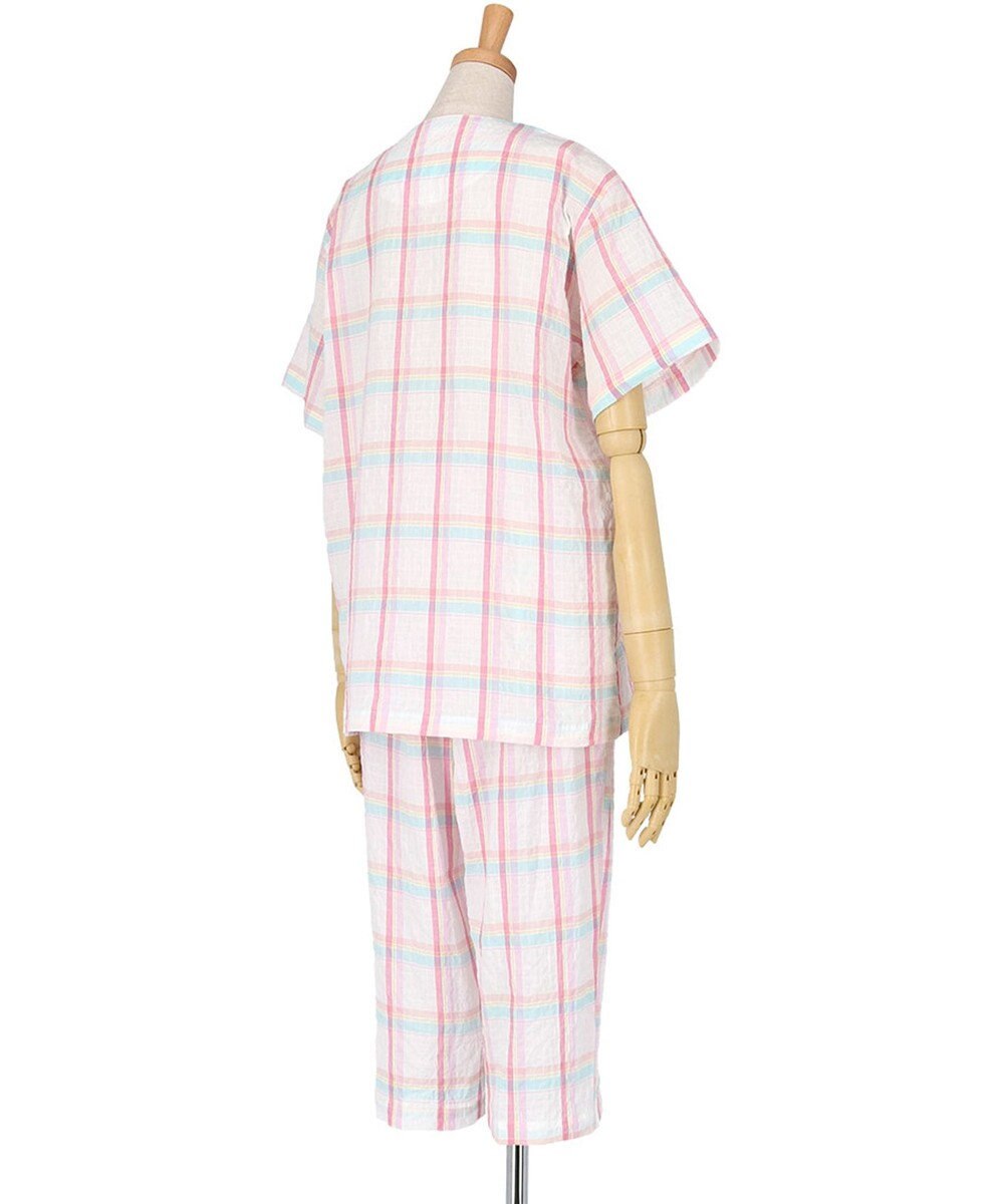 ワコール／睡眠科学 パジャマ 5分袖 半袖 7分丈 綿混(本体) 上下セット 前開き レディース YDT142 睡眠科学／ワコール 