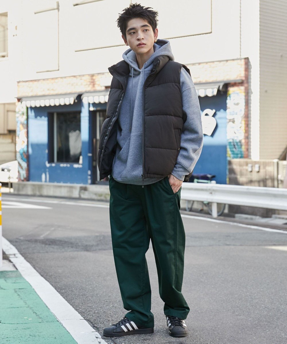 WEGO 【ウエストゴム/SMLサイズ展開/ユニセックス着用ITEM】チノイージーストレートパンツ 