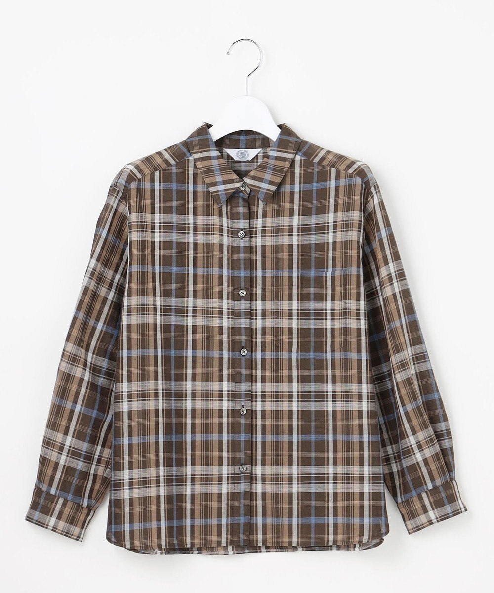 J.PRESS LADIES S コットンリネン Light マドラスチェック シャツ 