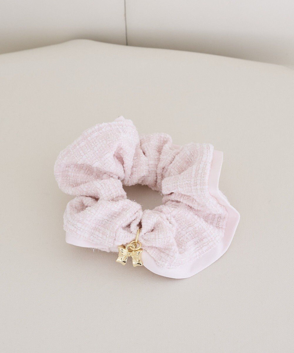 Maison de FLEUR ツイードリボンシュシュ 