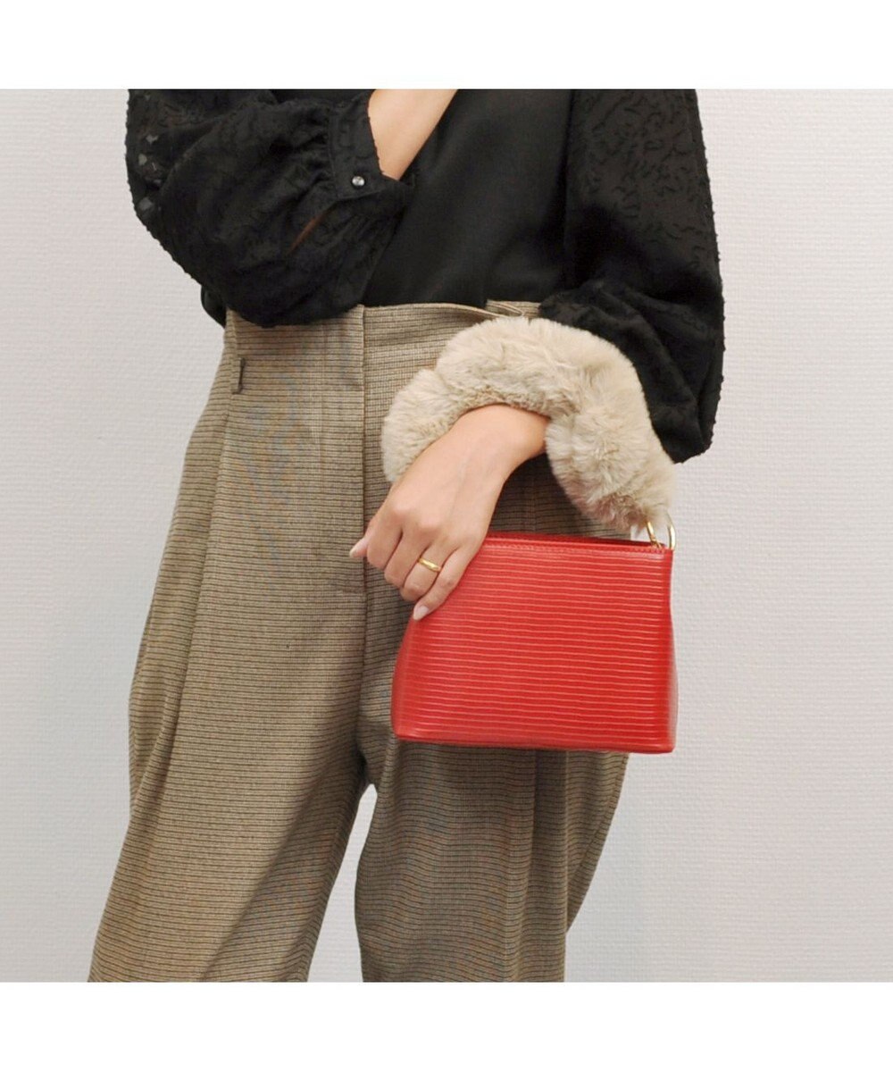 UNBILLION cachecache スパイラルエコファーハンドルスクエアミニショルダー 