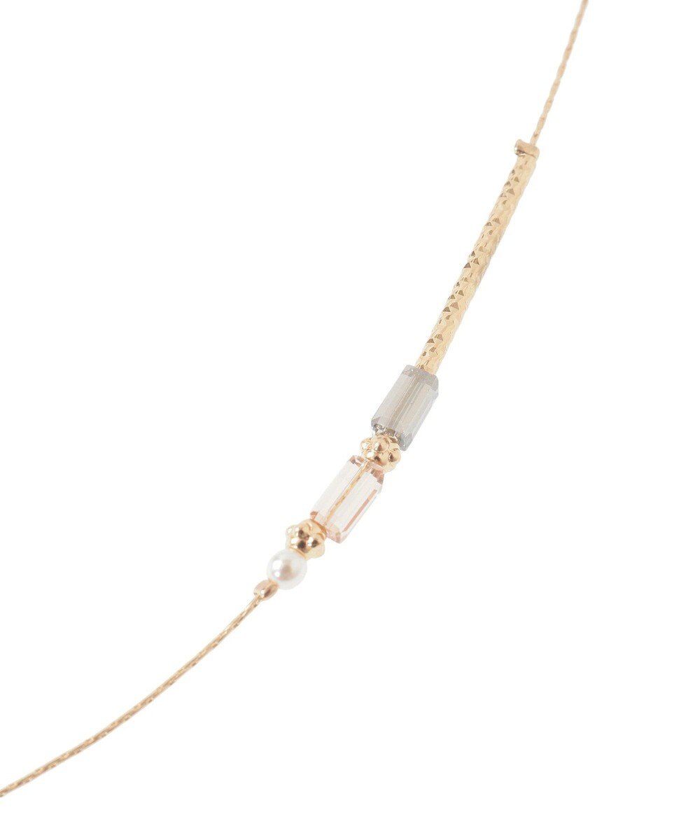 YECCA VECCA ステーションガラスMIXロングネックレス 