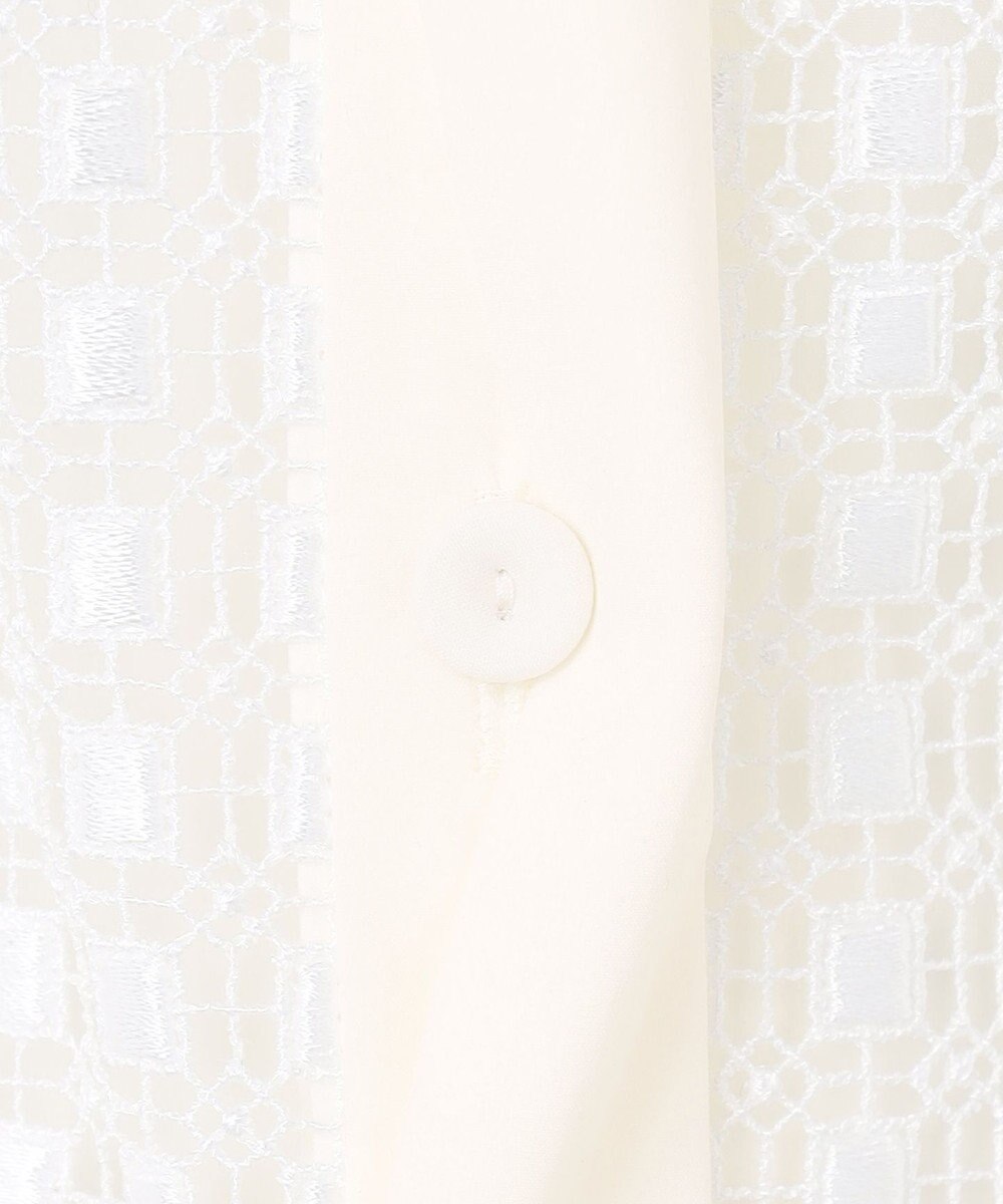ICB L 【WEB＆一部店舗限定】 SustainableSquareLace フレンチスリーブシャツ 