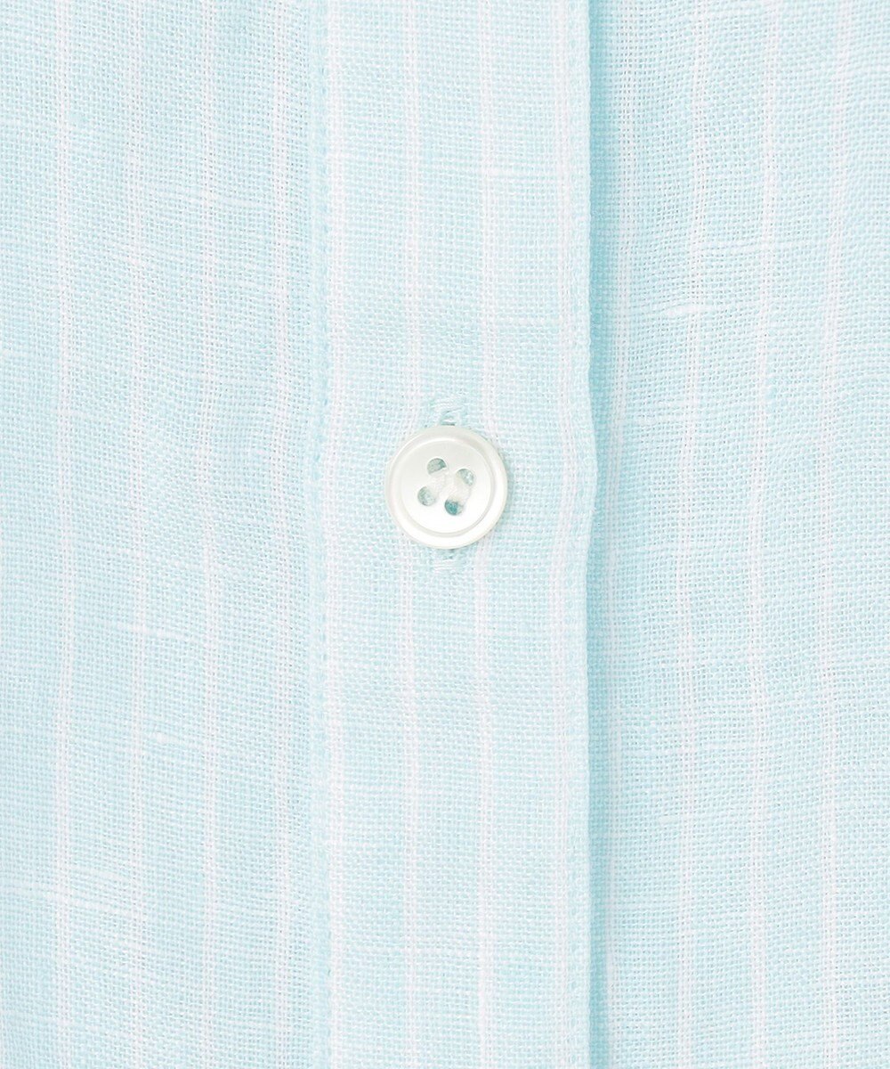 23区 【先行予約】LIBECOリネン ポケット刺繍 クロップドシャツ 