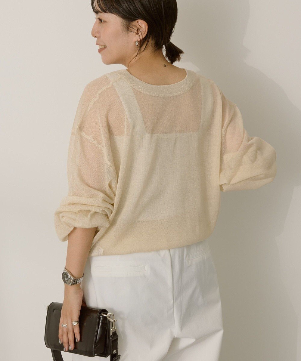 AMERICAN HOLIC 【WEB限定】【接触冷感】2WAYシアーニットカーディガン 