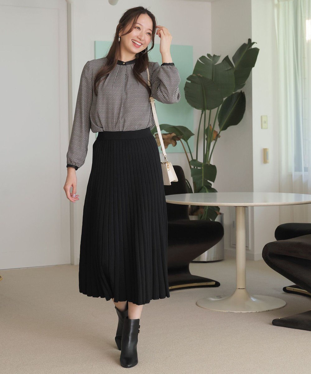 ANY SIS CICA加工 ニット フレア スカート 